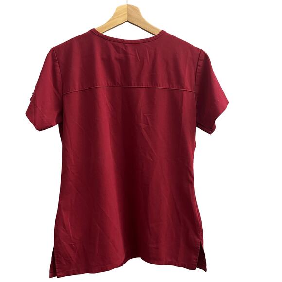 Barco SMALL Grey's Anatomy Signature Red Scrub Top Uniform Short Sleeve - Picture 2 of 11